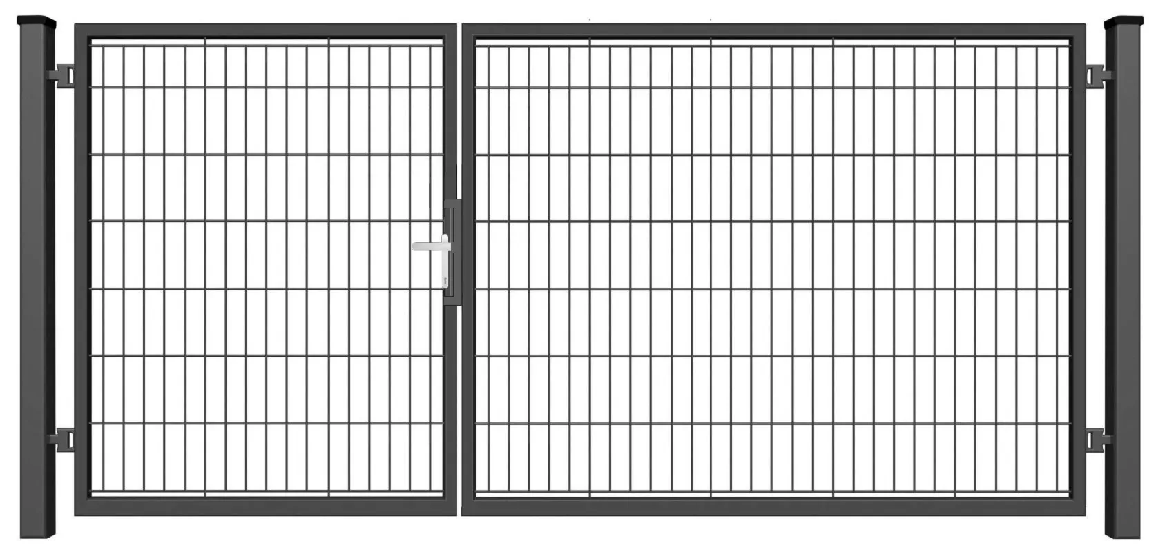 BramoFurtka wypełniona panelem - 1,50+2,50 x 1,20 m - malowana proszkowo