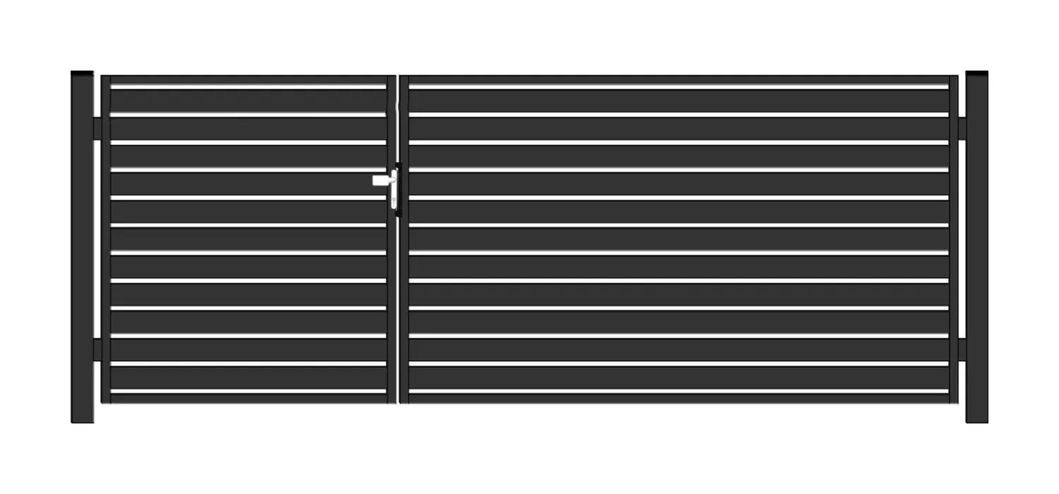 BramoFurtka typ PALISADA 100 - 1,50+2,50 x 1,25 m - malowana proszkowo