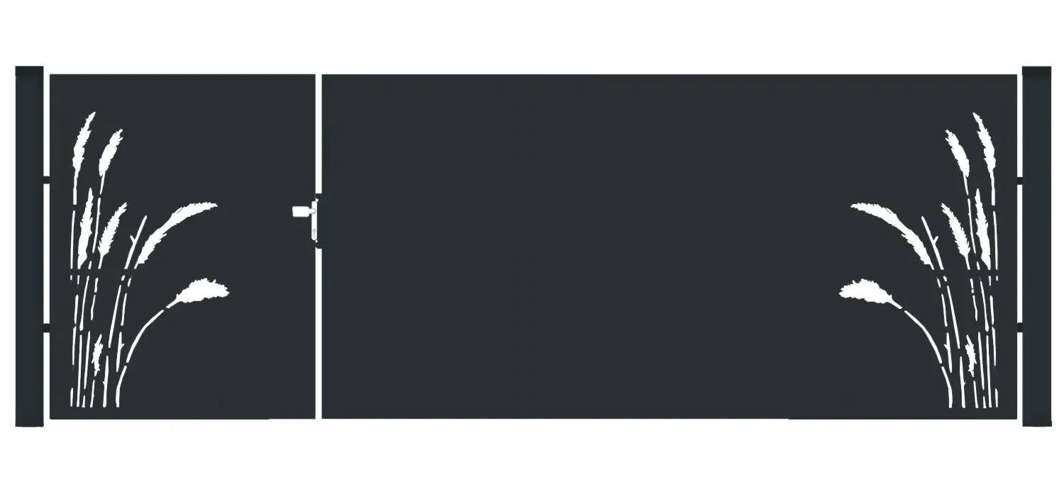 BramoFurtka typ FLORAL - 1,50+2,50 x 1,50 m - malowana proszkowo