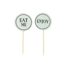 pikery / ozdoby do babeczek zielone