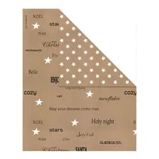 papier do pakowania napisy & gwiazdki Ib Laursen