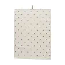 ręcznik kuchenny kremowy w kropki Bloomingville