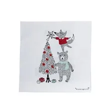 serwetki papierowe miś choinka lisek