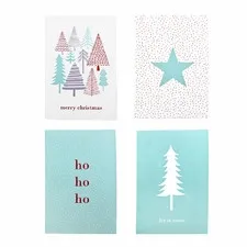 kartki świąteczne mint 4szt Bloomingville