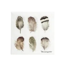 serwetki papierowe białe piórka