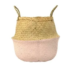 kosz z trawy morskiej rose Bloomingville