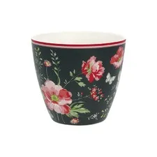 kubek latte meadow black Green Gate