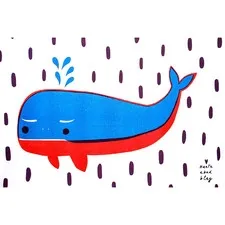 plakat whale 50x70 Marta Abad Blay