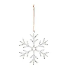 zawieszka śnieżka white glass Bloomingville