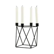 świecznik triangle czarny House Doctor