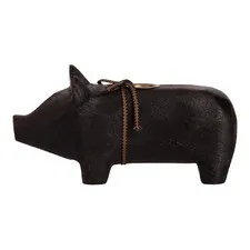 świecznik świnka drewniana black Maileg