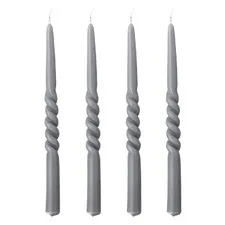 świeca twist grey 4szt Bloomingville