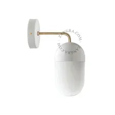 lampa ścienna porcelanowa szklany klosz Zangra