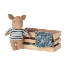 świnka pig in box baby boy Maileg