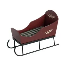 sanki drewniane czerwone duże maileg