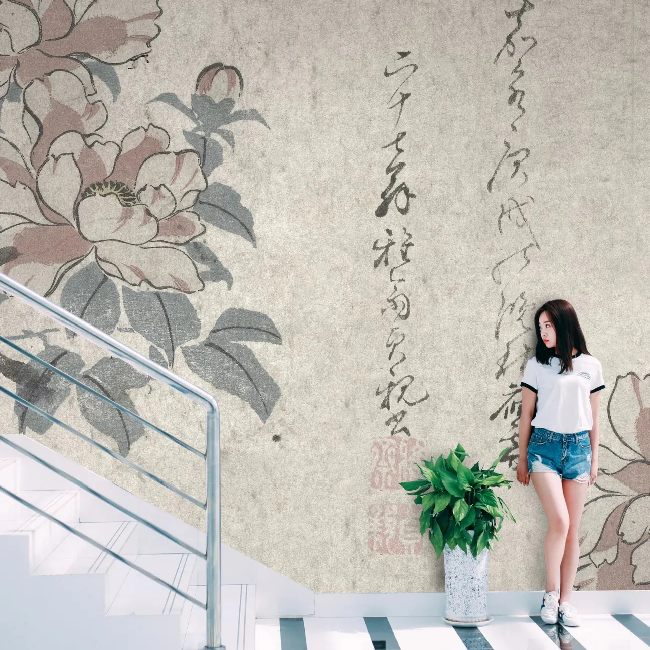 Tapeta Wall Art Gyoen - standaryzowane rolki