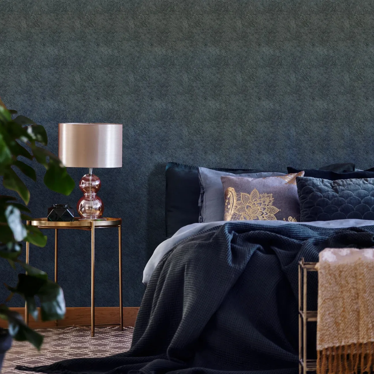 Tapeta Wall Art Ombre blue wool - standaryzowane rolki