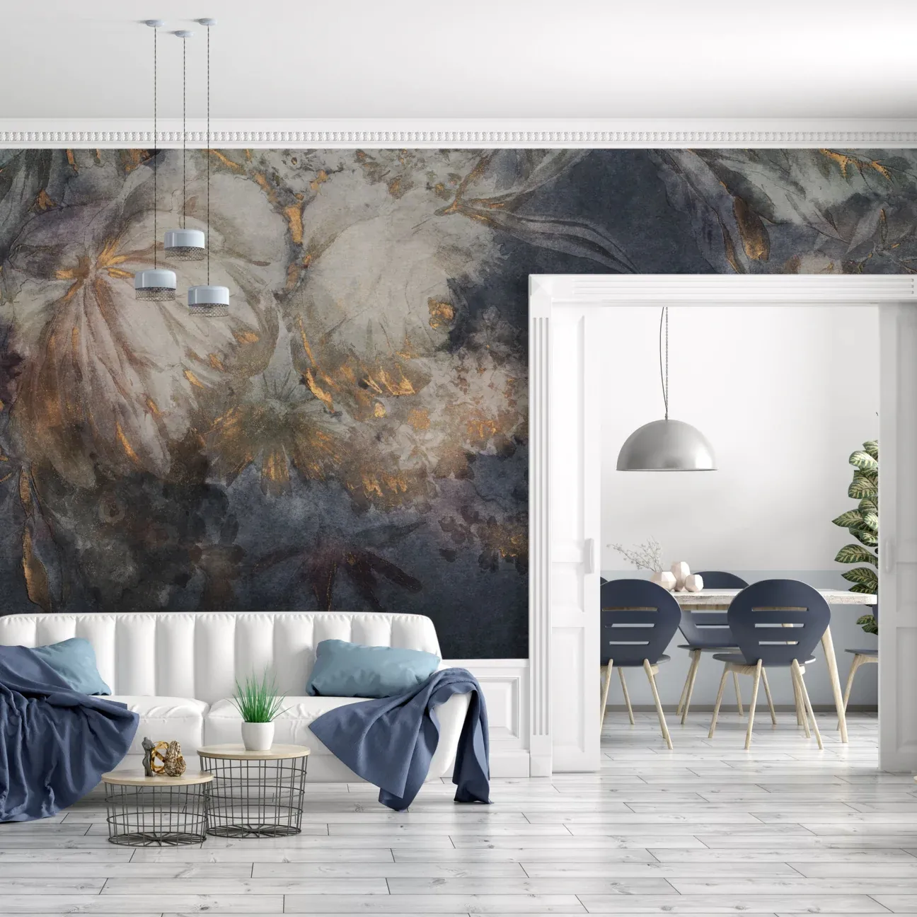 Tapeta Wall Art Harmony Blue - standaryzowane rolki