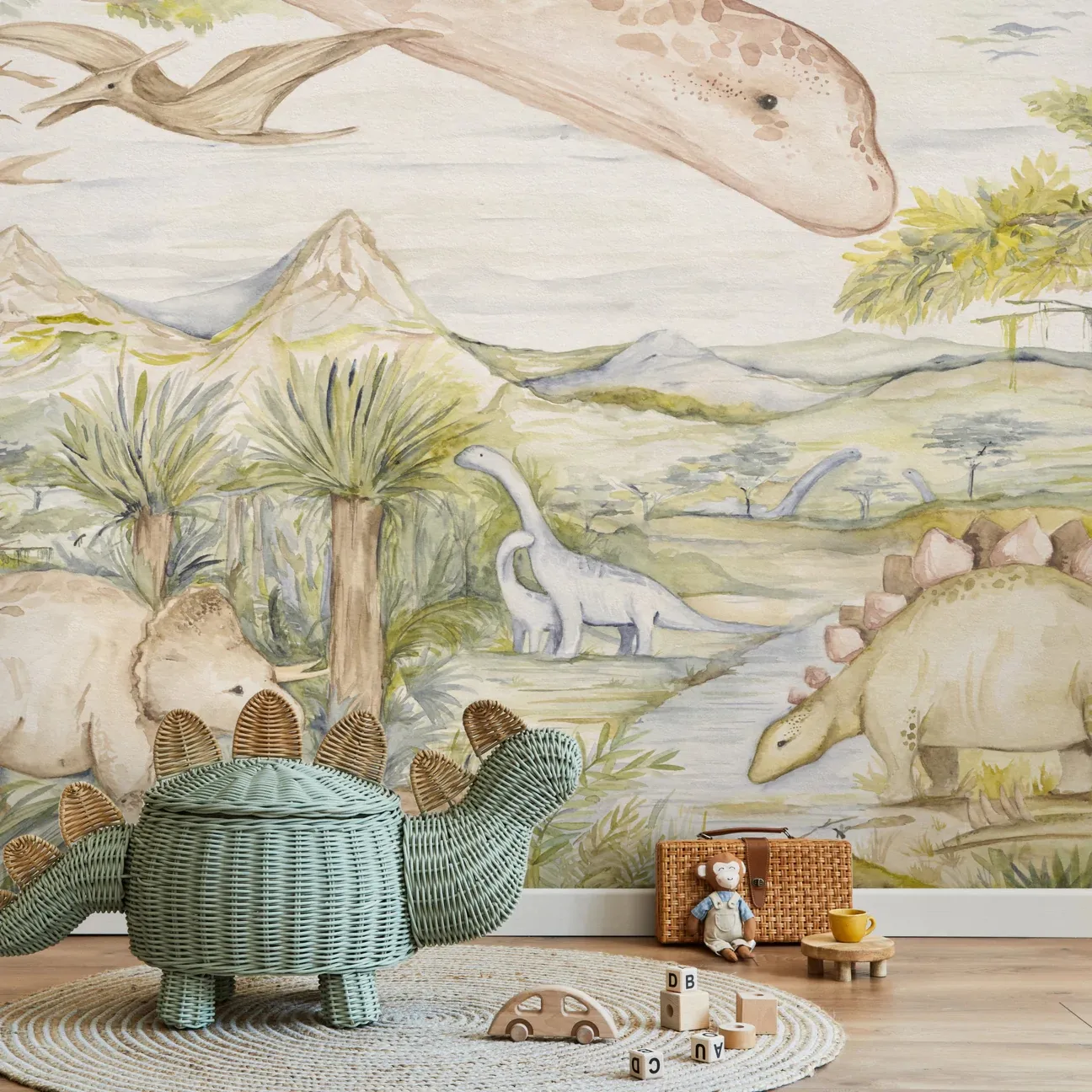 Tapeta Wall Art Dino Story - standaryzowane rolki