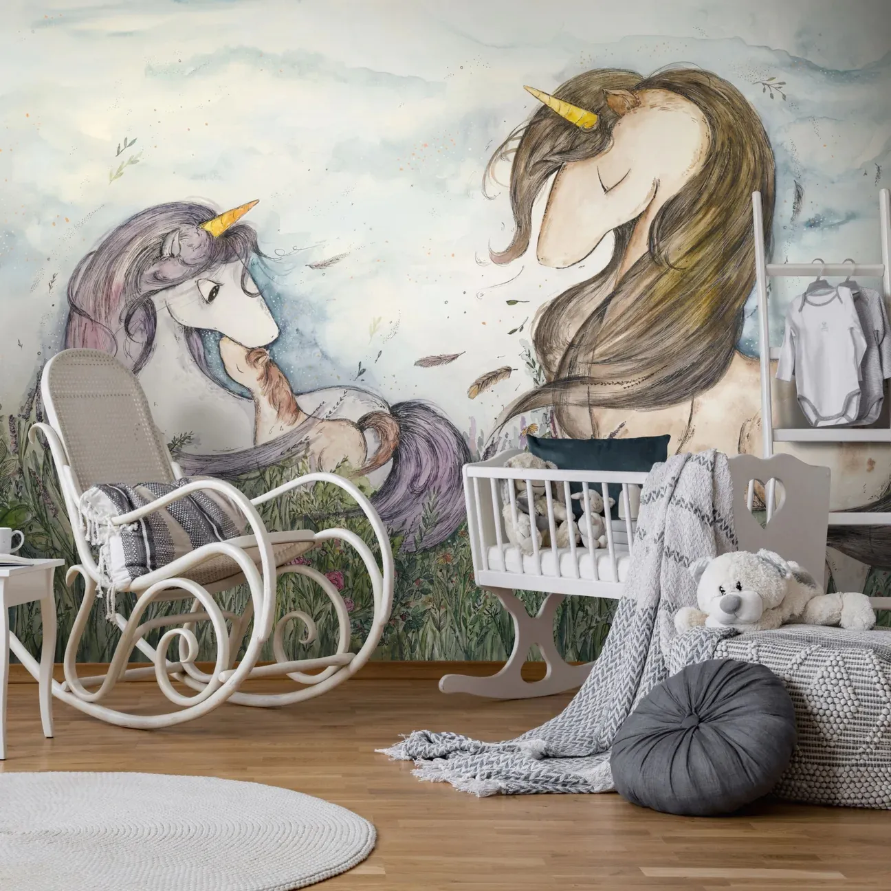 Tapeta Wall Art Wild Unicorns - standaryzowane rolki