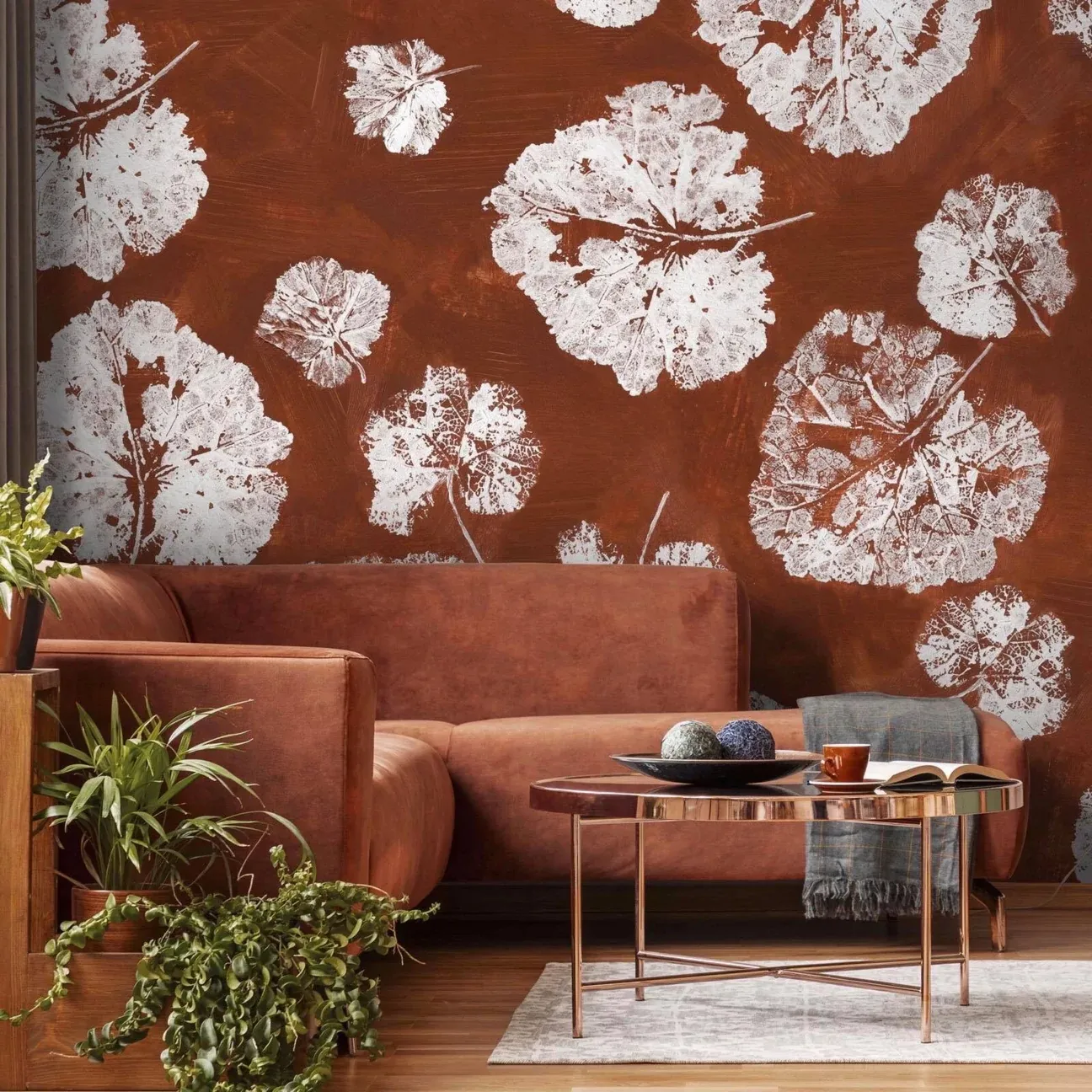 Tapeta Wall Art Foglia Rust - standaryzowane rolki