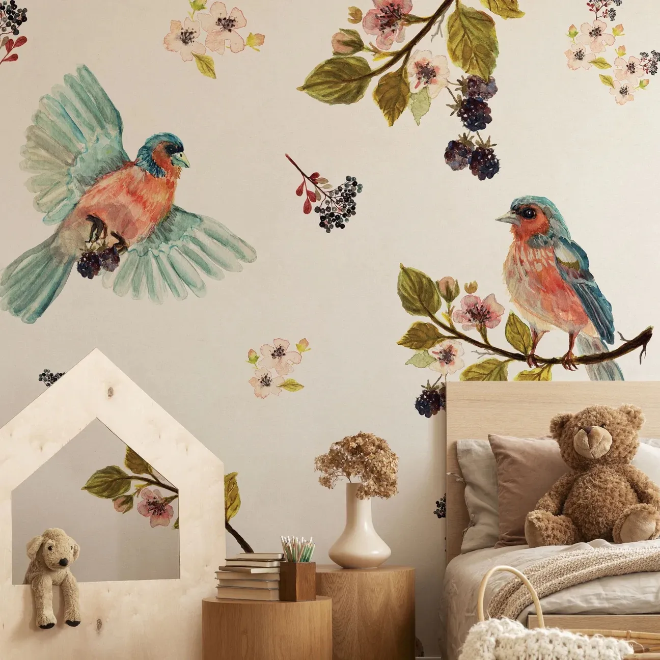 Tapeta Wall Art Uccello Cantante Cream - standaryzowane rolki