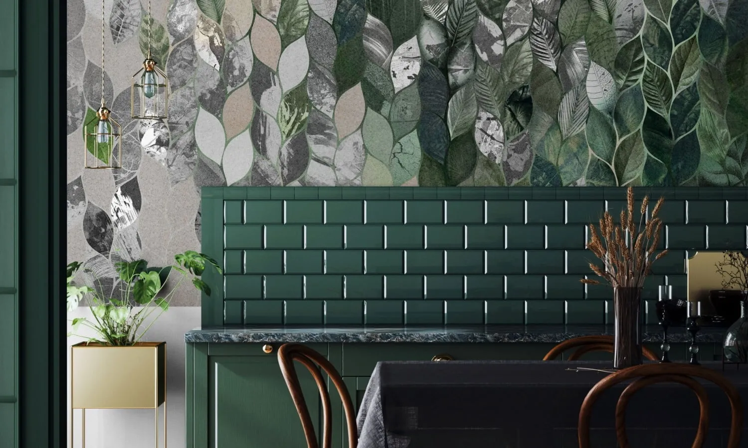 Tapeta Doubleroom - LEAVES IN A BRAID