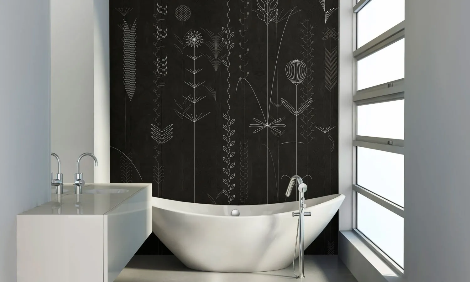 Tapeta Doubleroom - BLACK GRASSLAND
