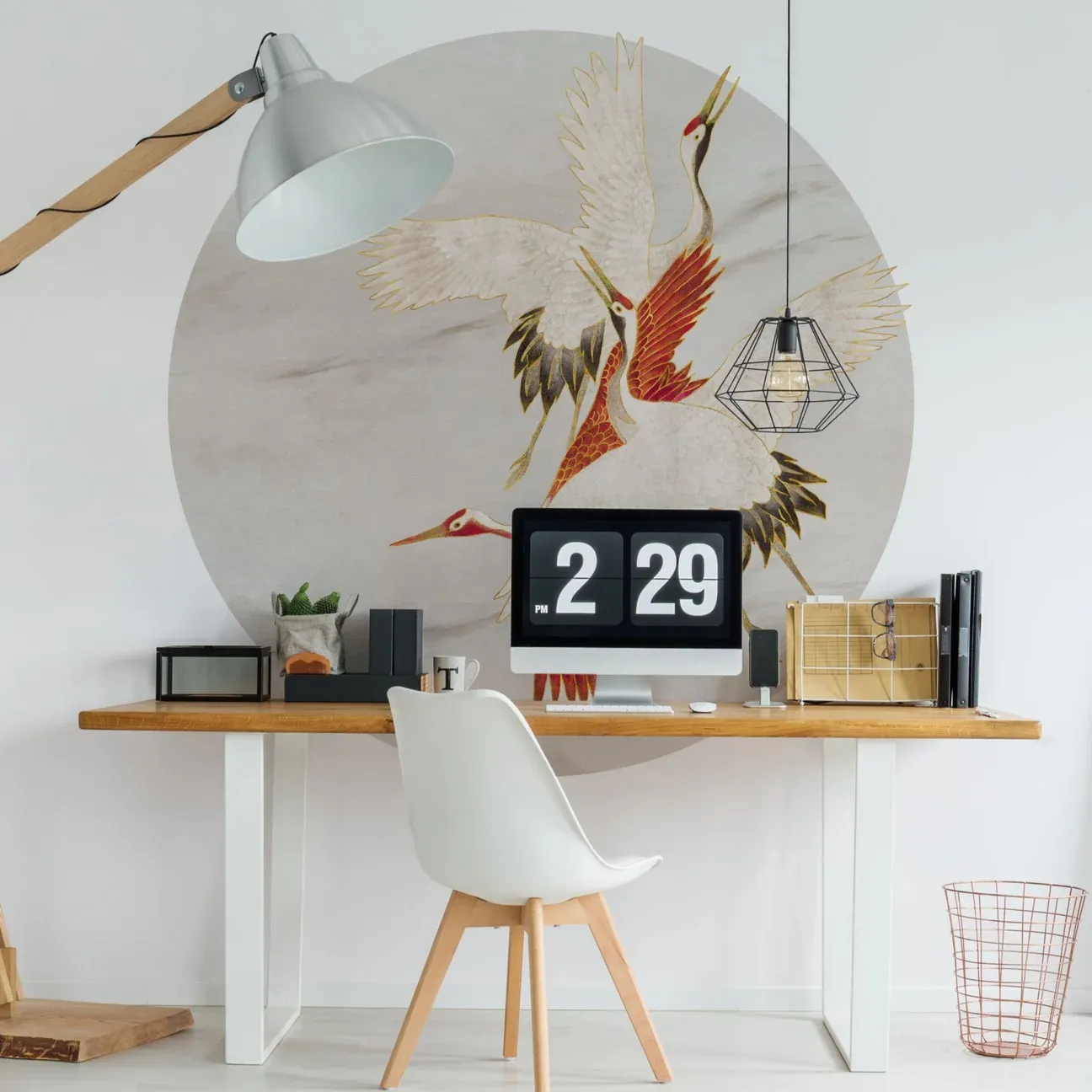 Tapeta Koło Creamy Tsuru