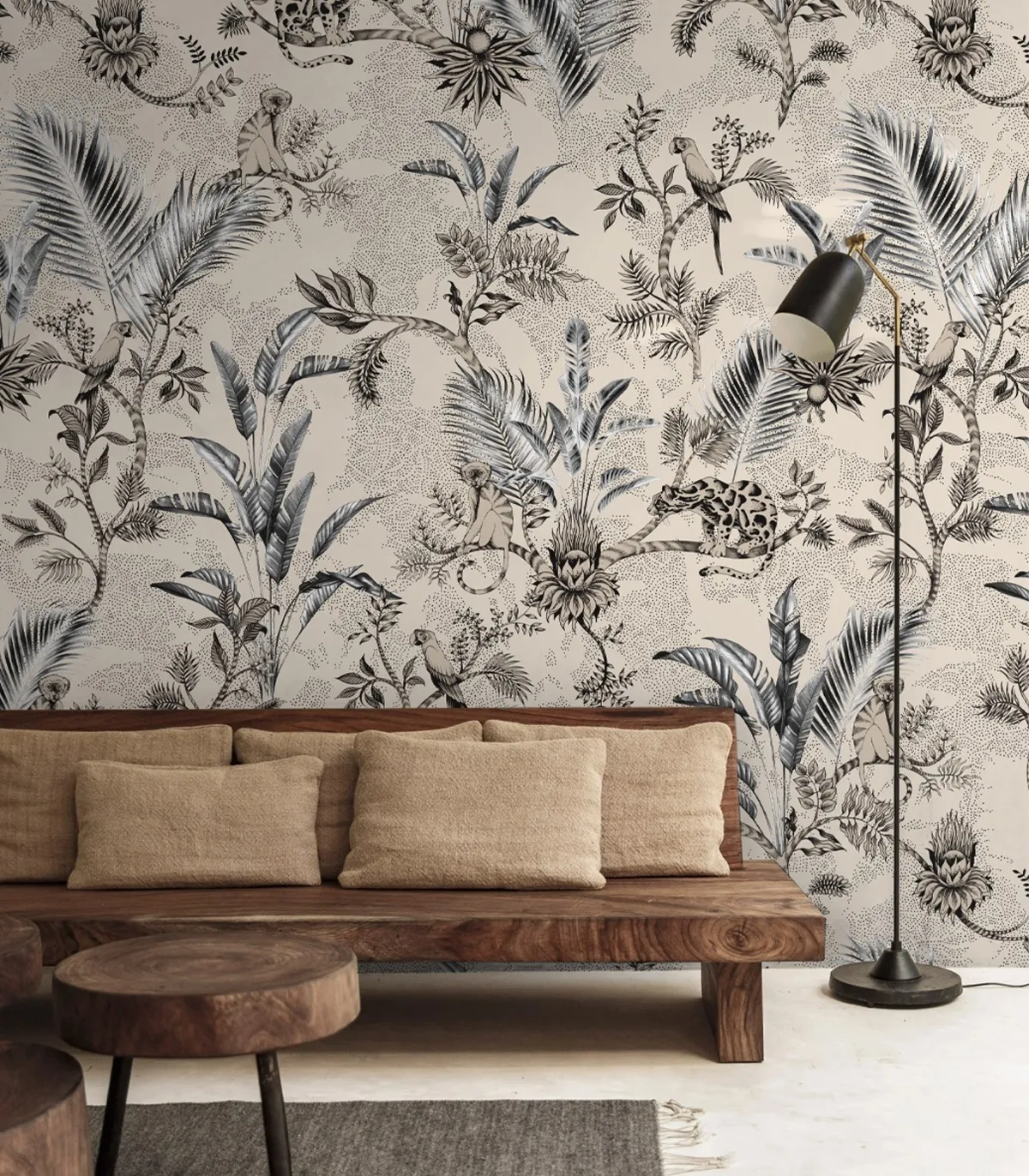 Tapeta Wallcolors - Jungle Team Beige