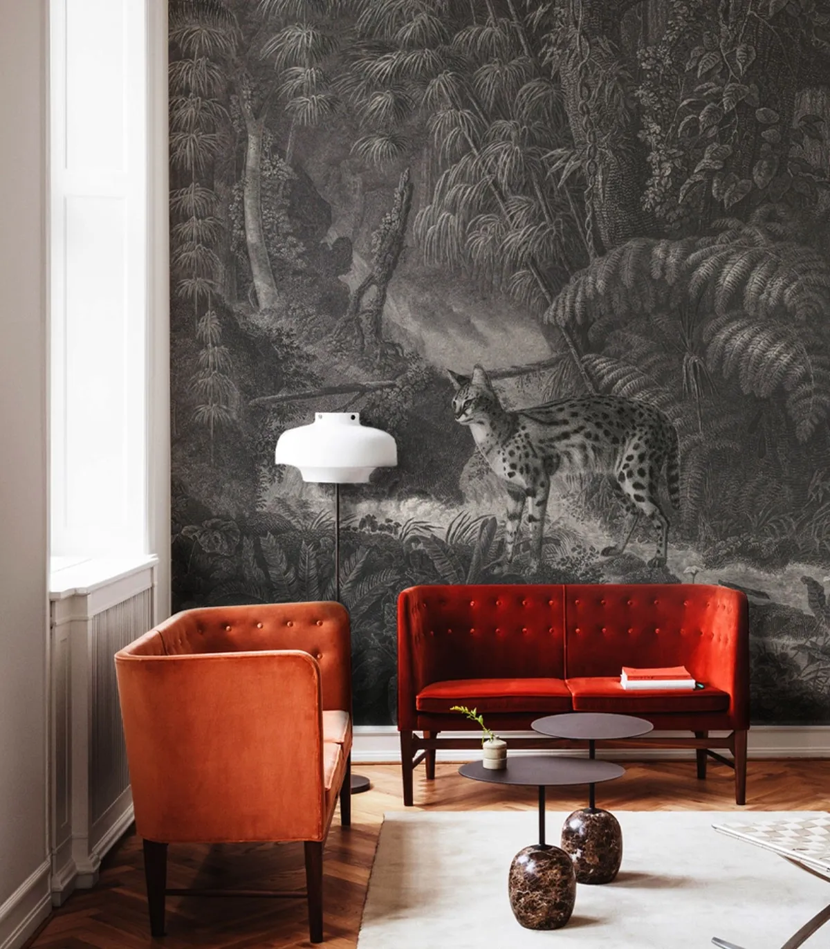 Tapeta Wallcolors - Palms and cats
