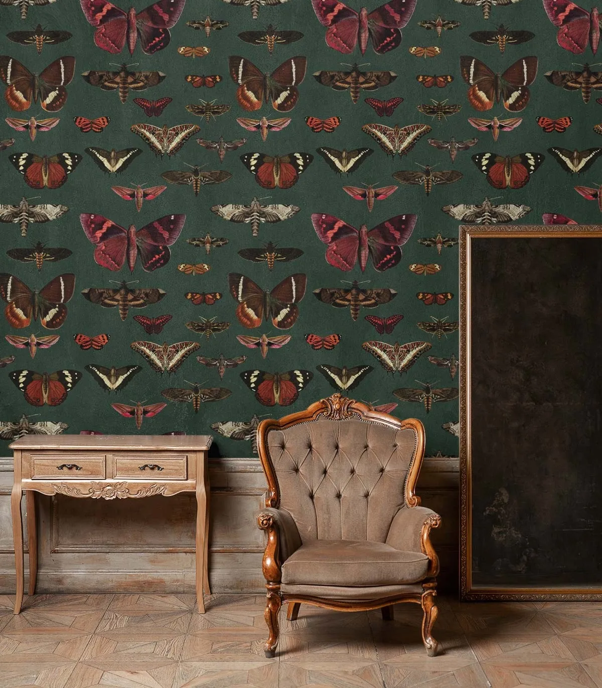 Tapeta Wallcolors - Butterflies Vert