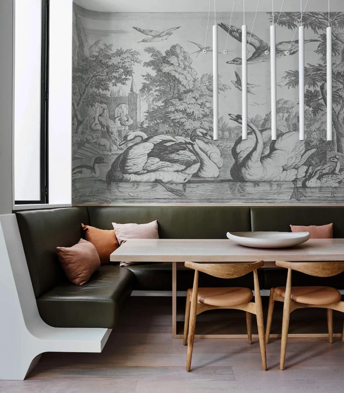 Tapeta Wallcolors - White swans