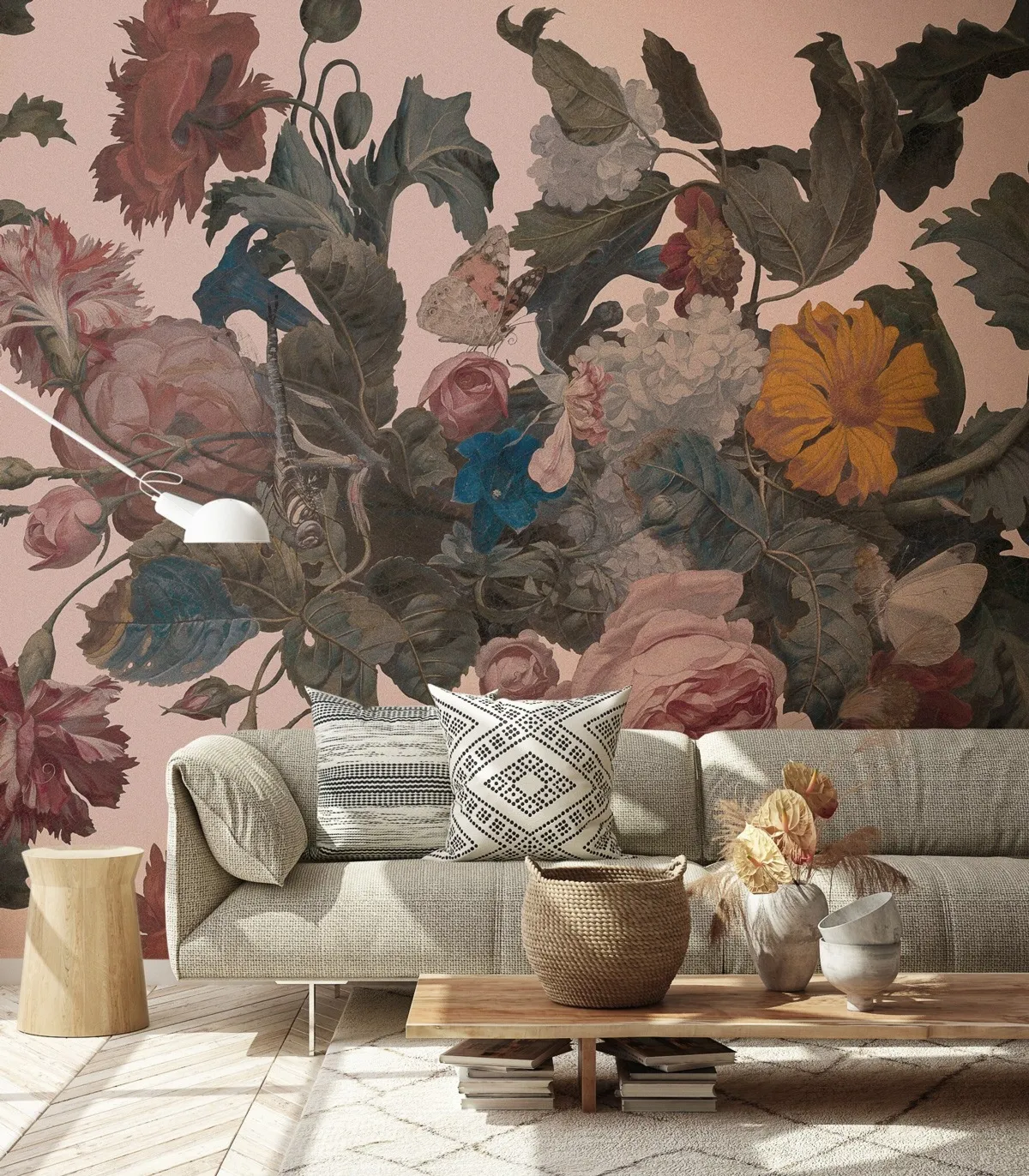 Tapeta Wallcolors - Dragonfly Garden Pink