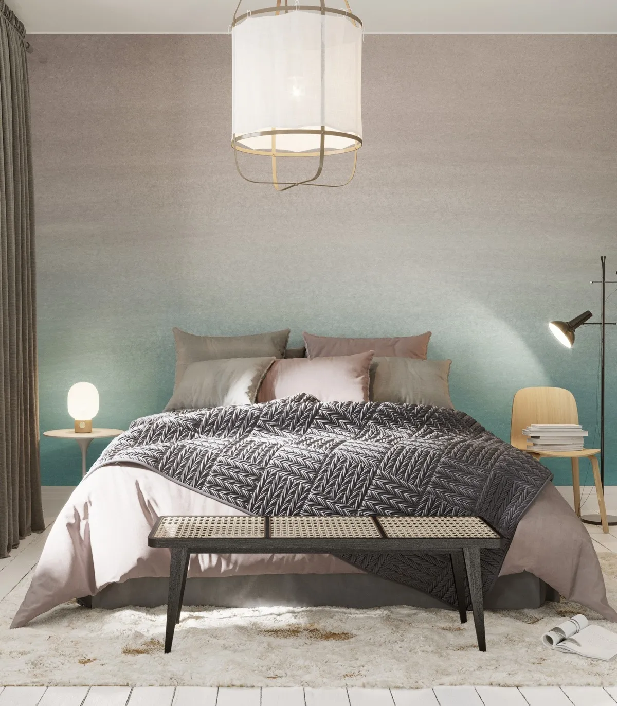 Tapeta Wallcolors - Turquoise Fog