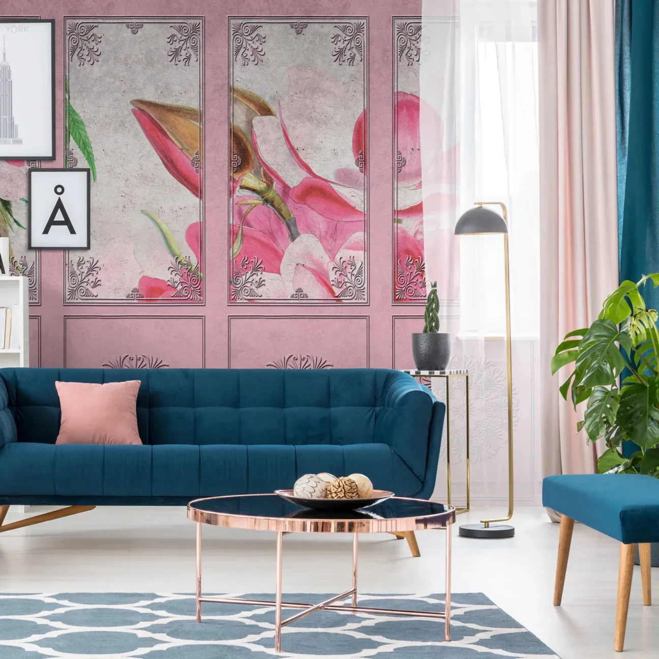 Tapeta Wall Art - Refined Pink Magnolia