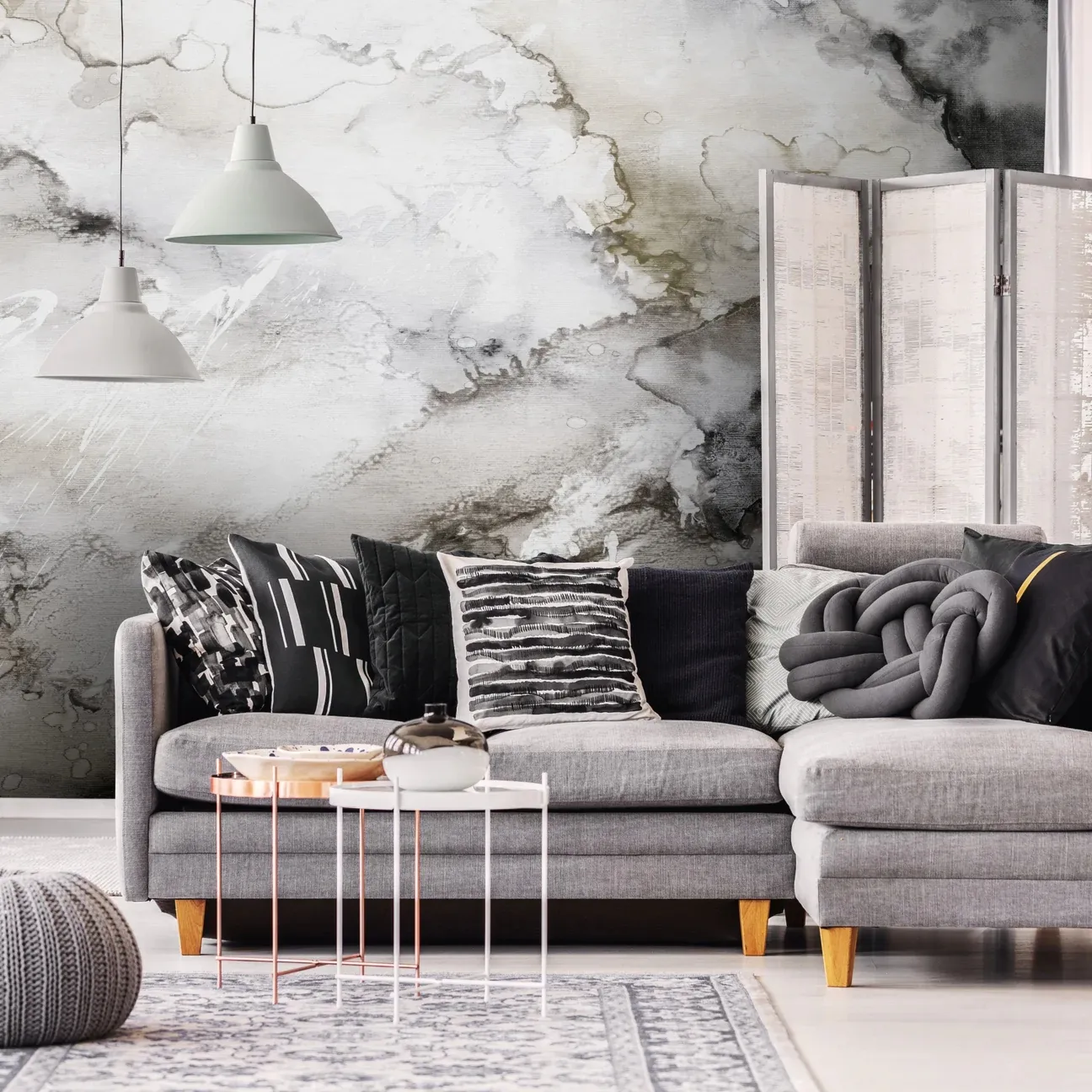 Tapeta Wall Art - Lago Beige and Grey