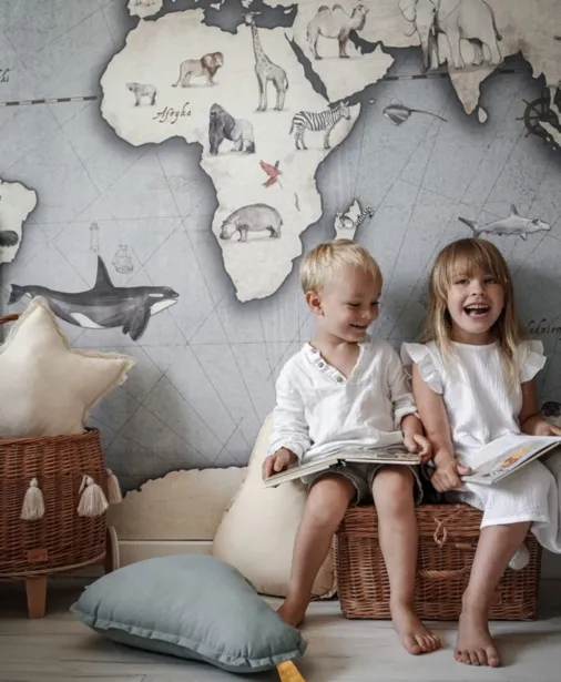 Walltime - MAPS 1.0 tapeta z mapą świata