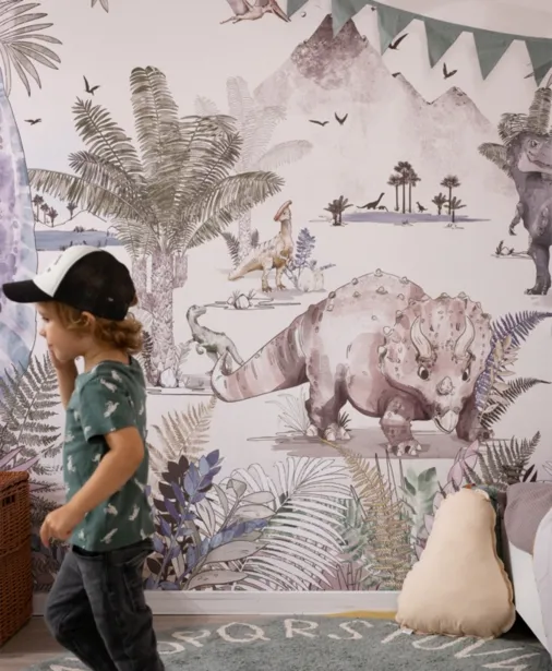 Walltime - DINO WORLD tapeta dla chłopca w dinozaury