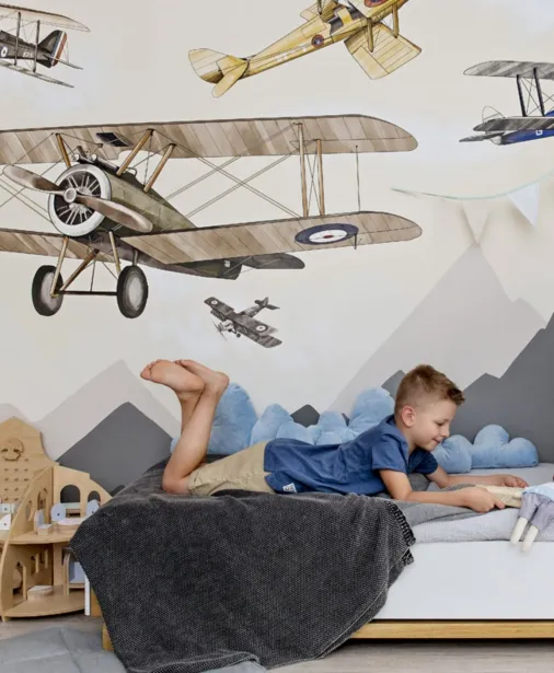 Walltime - AIRPLANES tapeta dla chłopca z samolotami