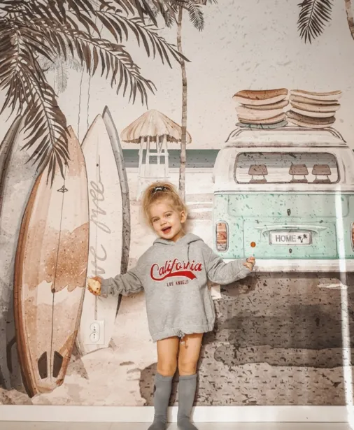 Walltime - SUMMER VIBES tapeta z samochodem na plaży, wakacyjna przygoda