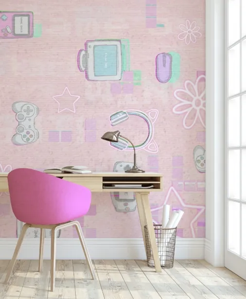 Walltime - CYBER 90'S GIRL tapeta do pokoju dziewczynki