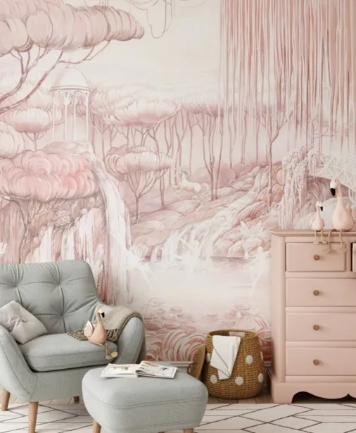 Walltime - FOREST FAIRY PINK różowa kraina wróżek