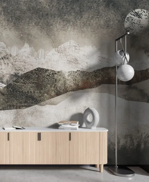 Walltime - MONTAGNA tapeta do salonu z górskim pejzażem