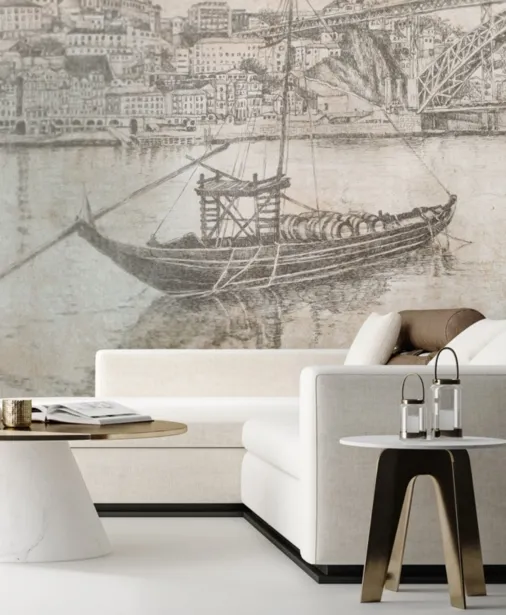 Walltime - AVENTURA elegancka tapeta z portem