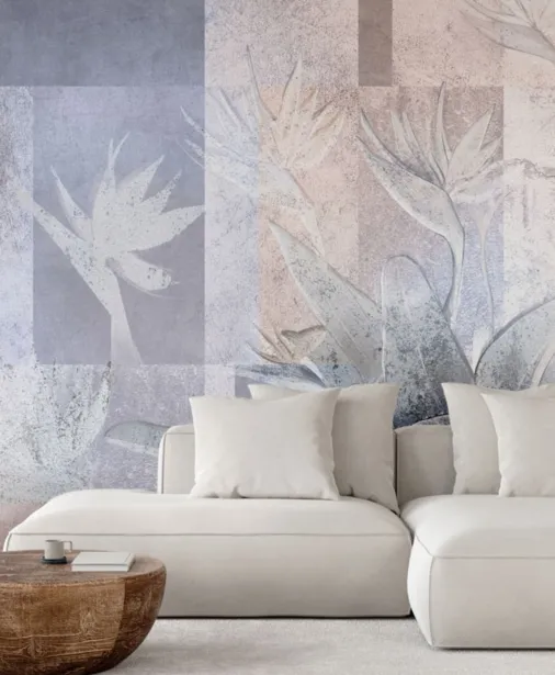 Walltime - STRELICIA nowoczesna tapeta w pastelowych kolorach