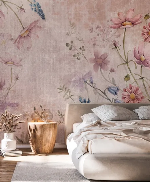 Walltime - PRIMAVERA tapeta do sypialni w polne kwiaty