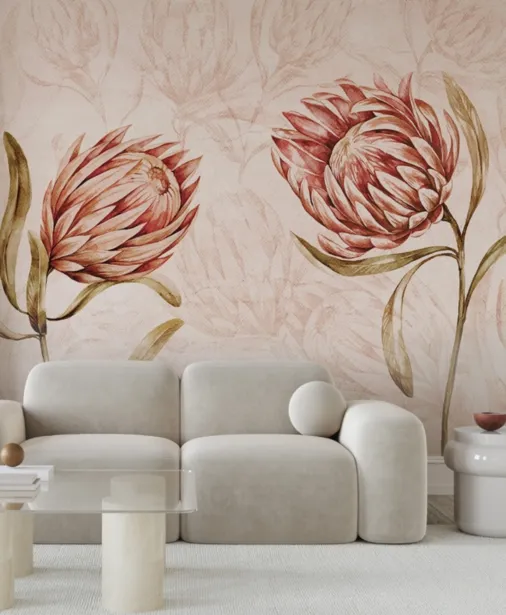 Walltime - PROTEA FRESCO tapeta w duże kwiaty