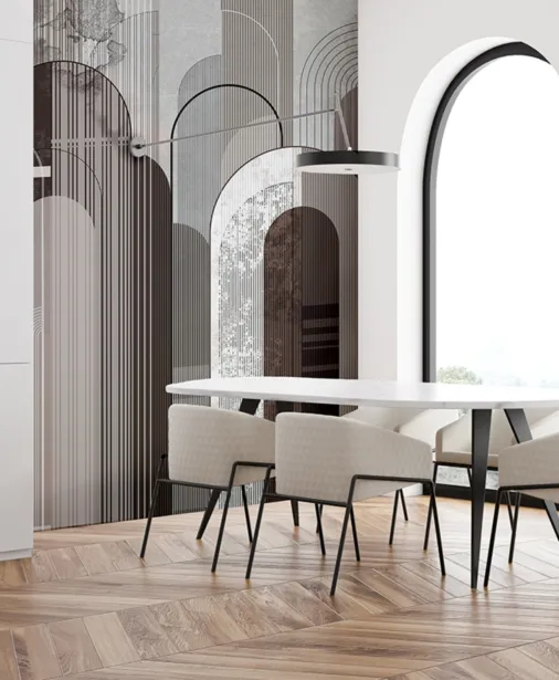 Walltime - ARCO tapeta do salonu z łukami art deco
