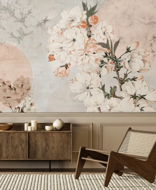 Walltime - SAKURA nowoczesna tapeta z kwiatami wiśni